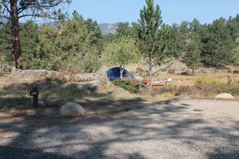 Campsite 127 in Moraine Park Campground at Rocky Mountain National Park